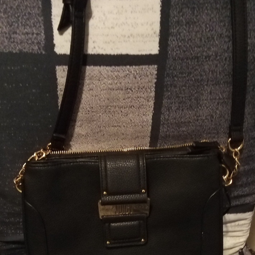 Juicy Couture Black Crossbody Bag with Gold Details